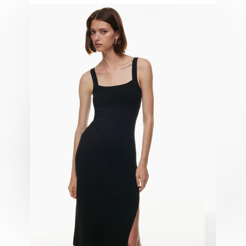 Aritzia chase dress black new size xxs